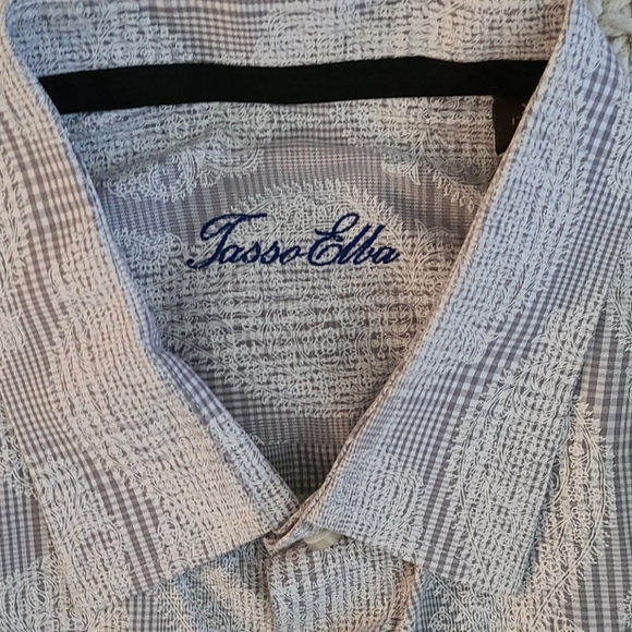 TASSO ELBA MULTI XL UNIQUE PATTERN DRESS SHIRT - Picture 10 of 16